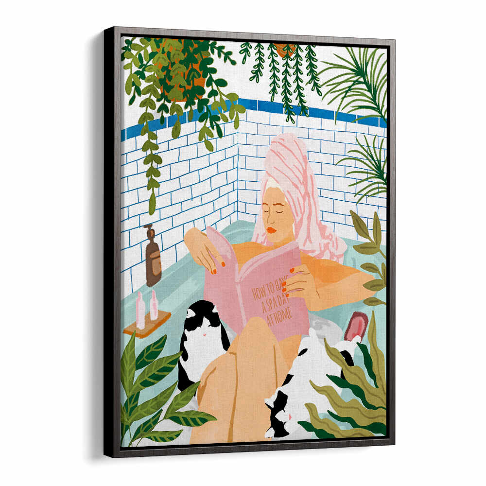 SPA DAY AT HOME , PORTRAITS & FIGURATIVE ILLUSTRATIONS
