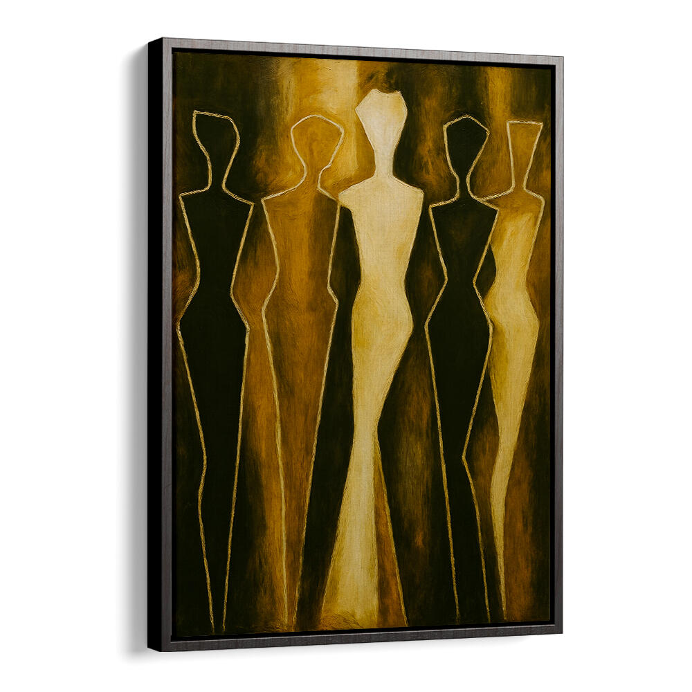 STATUES IN THE GLOW , EXPRESSIONISM PAINTINGS