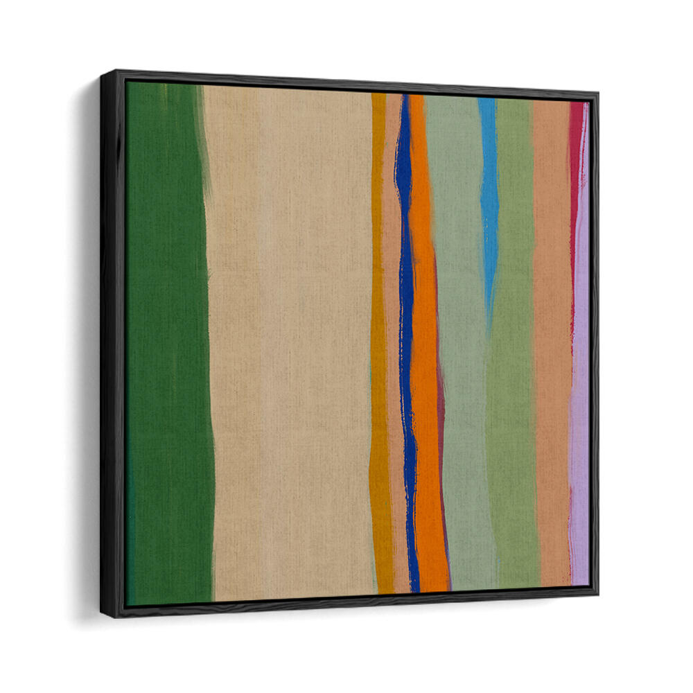 STRIPES WITH EARTHY GREENS , ABSTRACT PAINTINGS