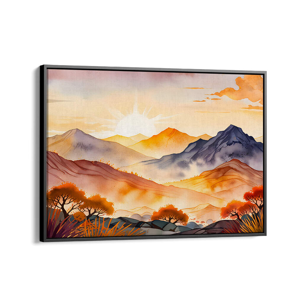 SUNLIT TREES AND SHADOWED VALLEYS , LANDSCAPE PAINTINGS