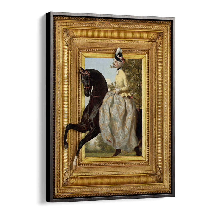 THE LADY AND HER HORSE , ANIMAL PAINTINGS