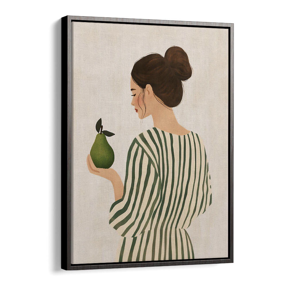 THE WOMAN AND THE PEAR , PORTRAITS & FIGURATIVE ILLUSTRATIONS
