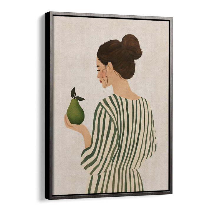 THE WOMAN AND THE PEAR , PORTRAITS & FIGURATIVE ILLUSTRATIONS