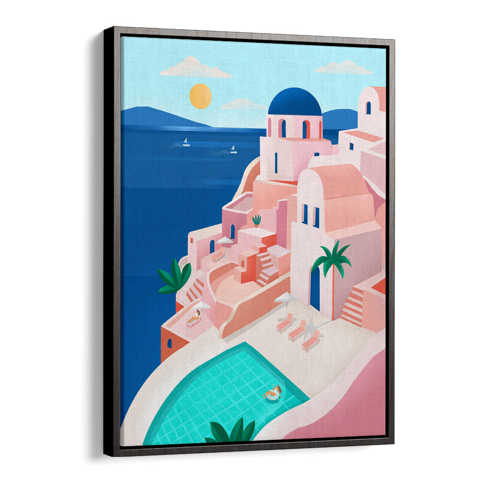 TRANQUIL MEDITERRANEAN COASTAL SCENE , TRAVEL POSTERS