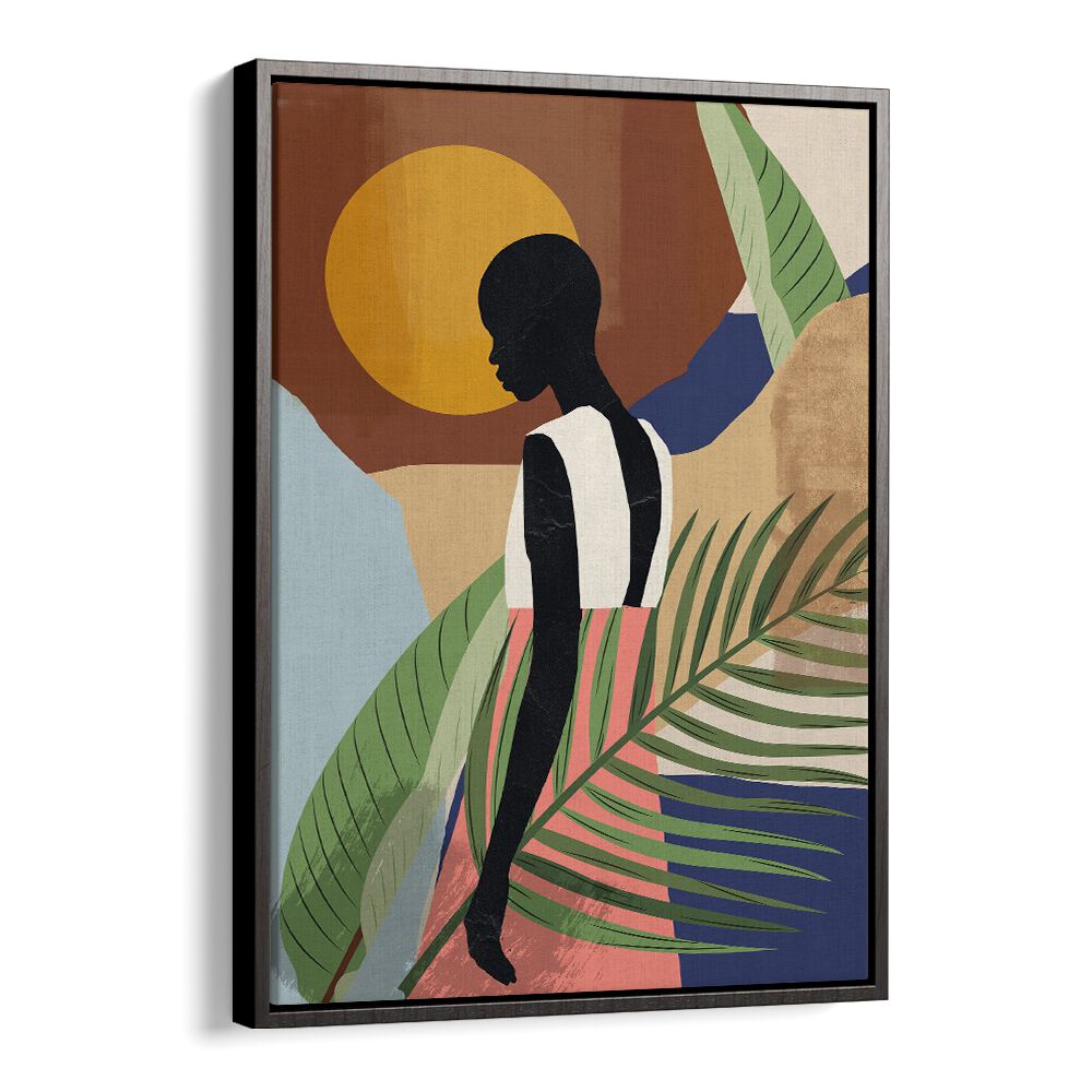Tropical Girl Shape, Boho Art Paintings blend vibrant colors and dreamy designs, perfect for your bohemian decor.