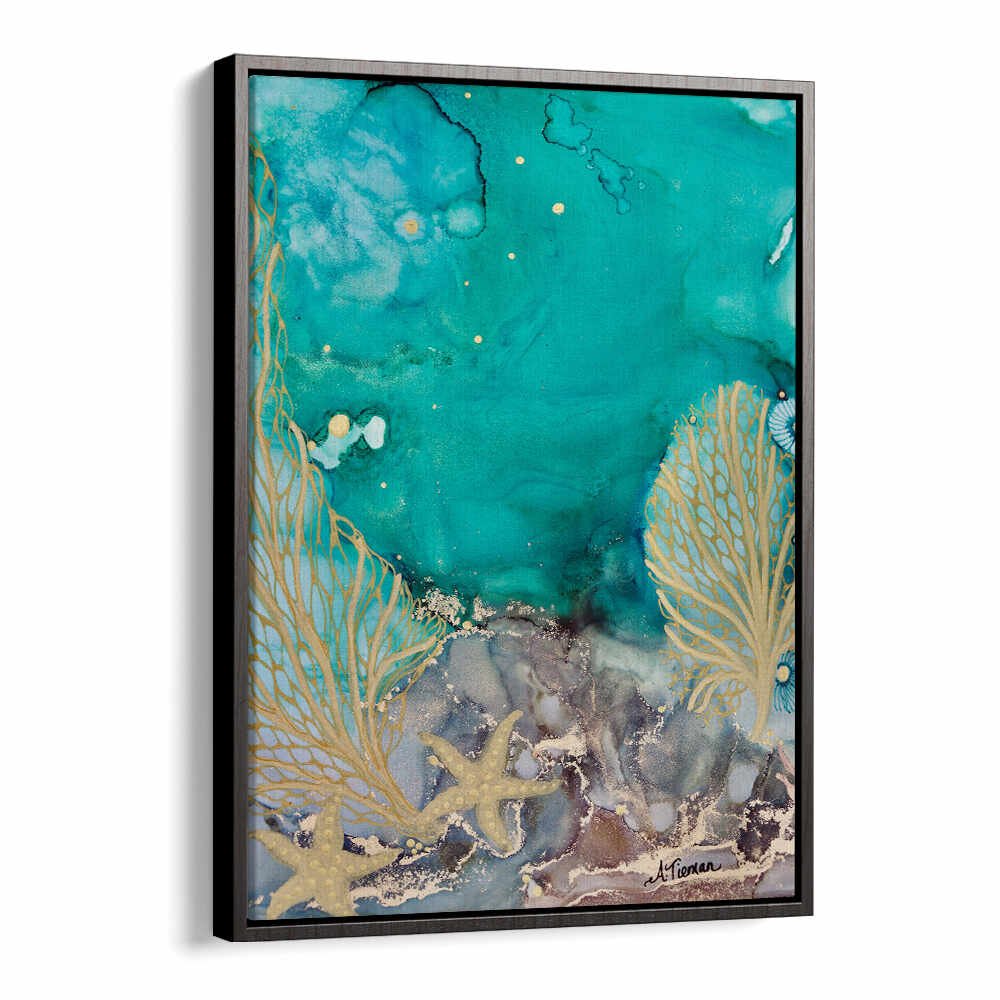 Vibrant TURQUOISE WATERS NO II, BEACH PAINTINGS capture serene coastal beauty, perfect for beach-themed decor.