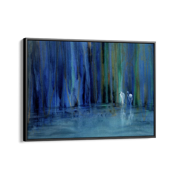 TWO EGRETS DETAIL , ABSTRACT PAINTINGS