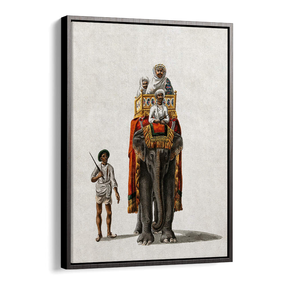 TWO MEN RIDING ON A ELEPHANT