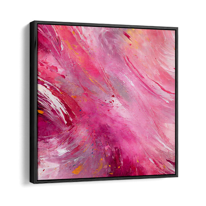 Vibrant Abstract with Bold Pink, abstract paintings featuring dynamic colors, perfect for transforming any space.