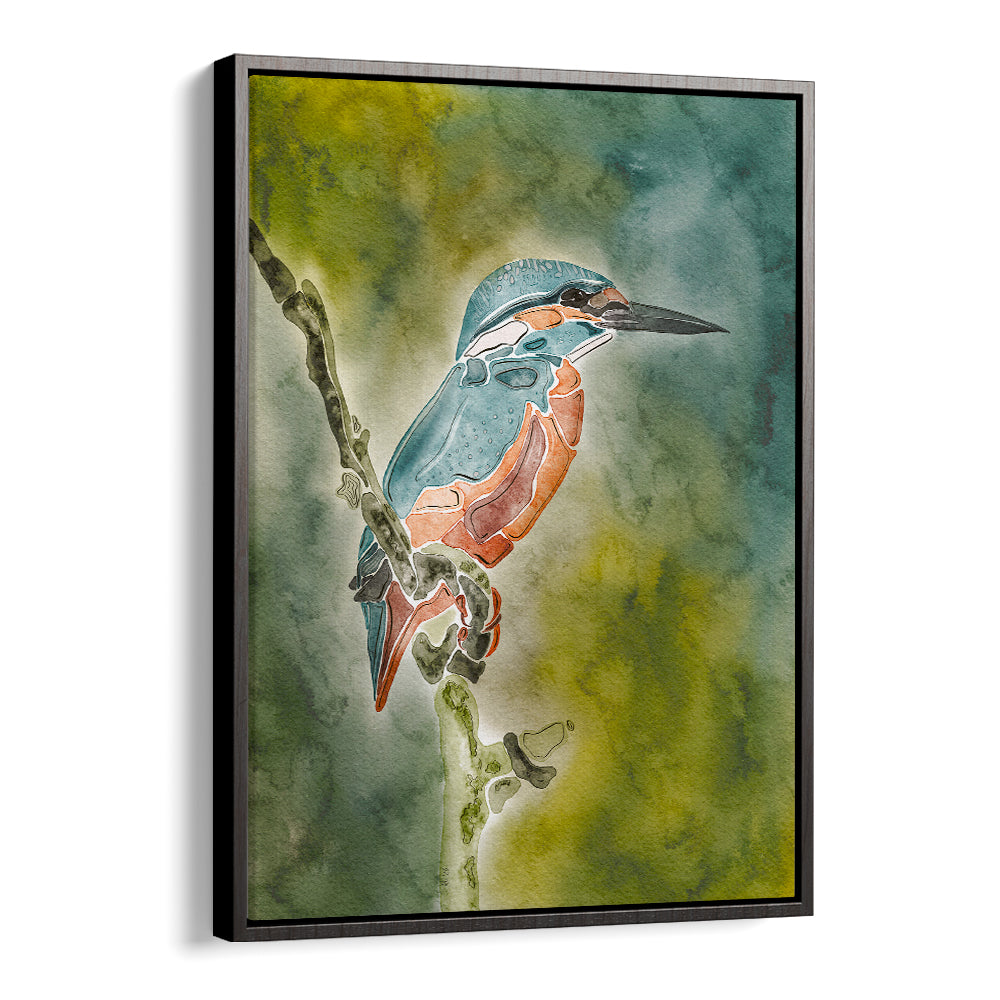 VIBRANT WATERCOLOR KINGFISHER