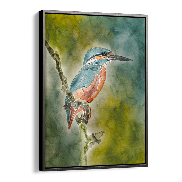 VIBRANT WATERCOLOR KINGFISHER