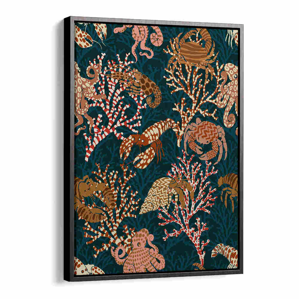 Vibrant CORAL REEF I, BEACH PAINTINGS showcasing marine life and coral, perfect for a coastal home decor.
