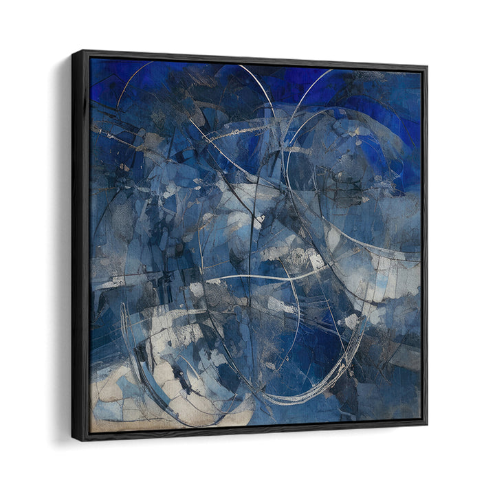 Transform your space with the WHIRLWIND OF DREAM, ABSTRACT PAINTINGS, showcasing enchanting blue hues and elegant design.