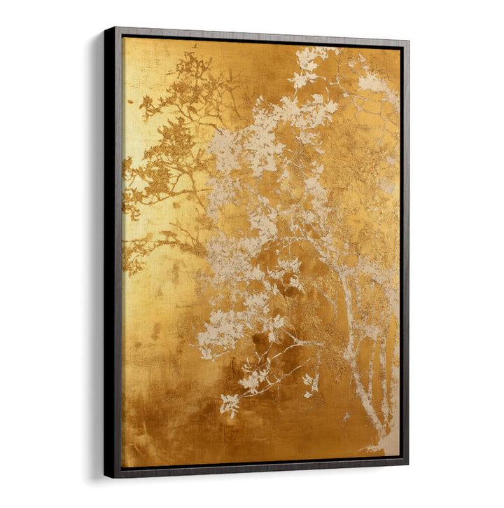 WHITE AND GOLD NATURE LANDSCAPE II , FLORAL FLOWER PAINTINGS