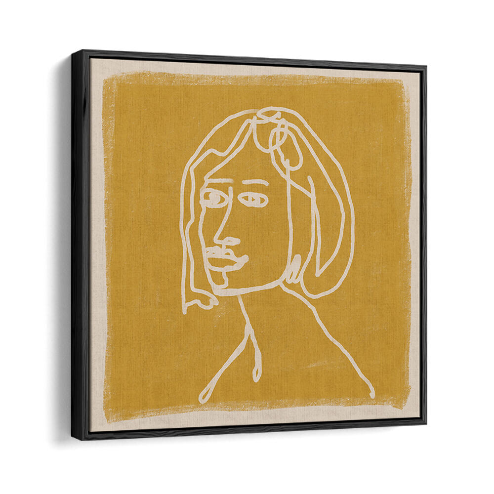 WOMAN IN GOLDS , LINE ART PAINTINGS