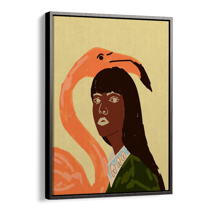 WRAPPED IN FLAMINGO DREAMS , PORTRAITS & FIGURATIVE ILLUSTRATIONS