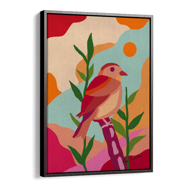 YELLOW THROATED SPARROW  ABSTRACT ART