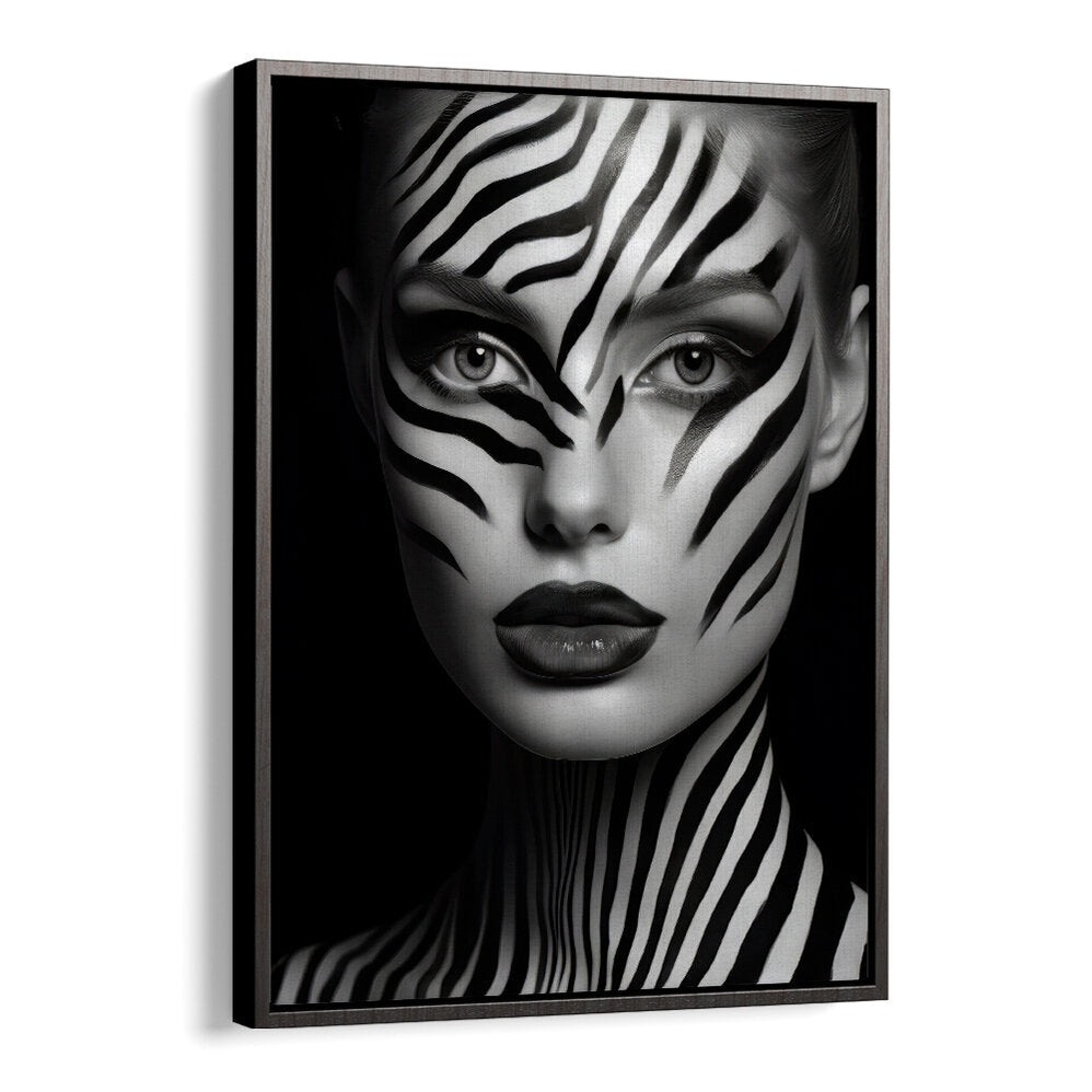 ZEBRA WOMAN PORTRAIT , PORTRAITS & FIGURATIVE ILLUSTRATIONS
