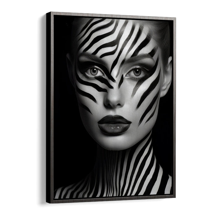 ZEBRA WOMAN PORTRAIT , PORTRAITS & FIGURATIVE ILLUSTRATIONS