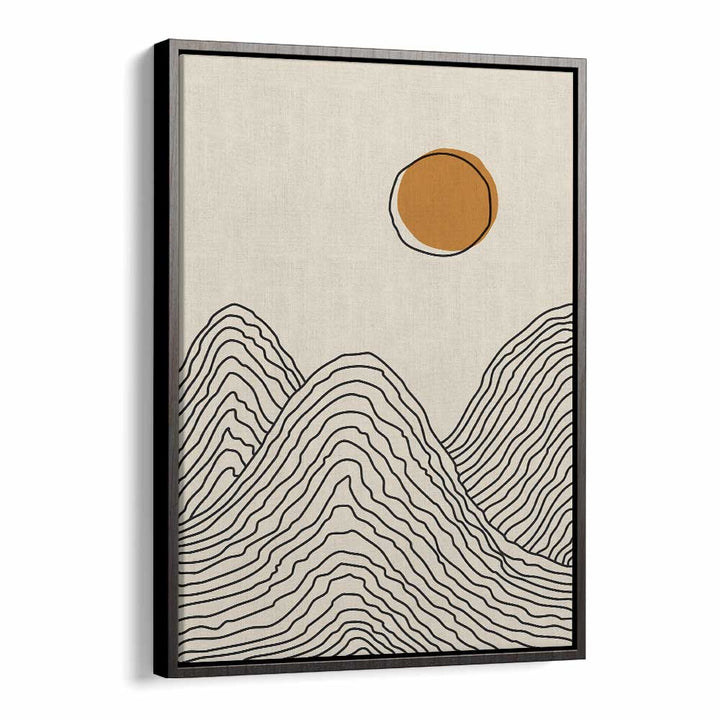 Explore the BOHO SUNSET SERIES II, LANDSCAPE PAINTINGS by Jay Stanley, featuring geometric designs and warm tones.