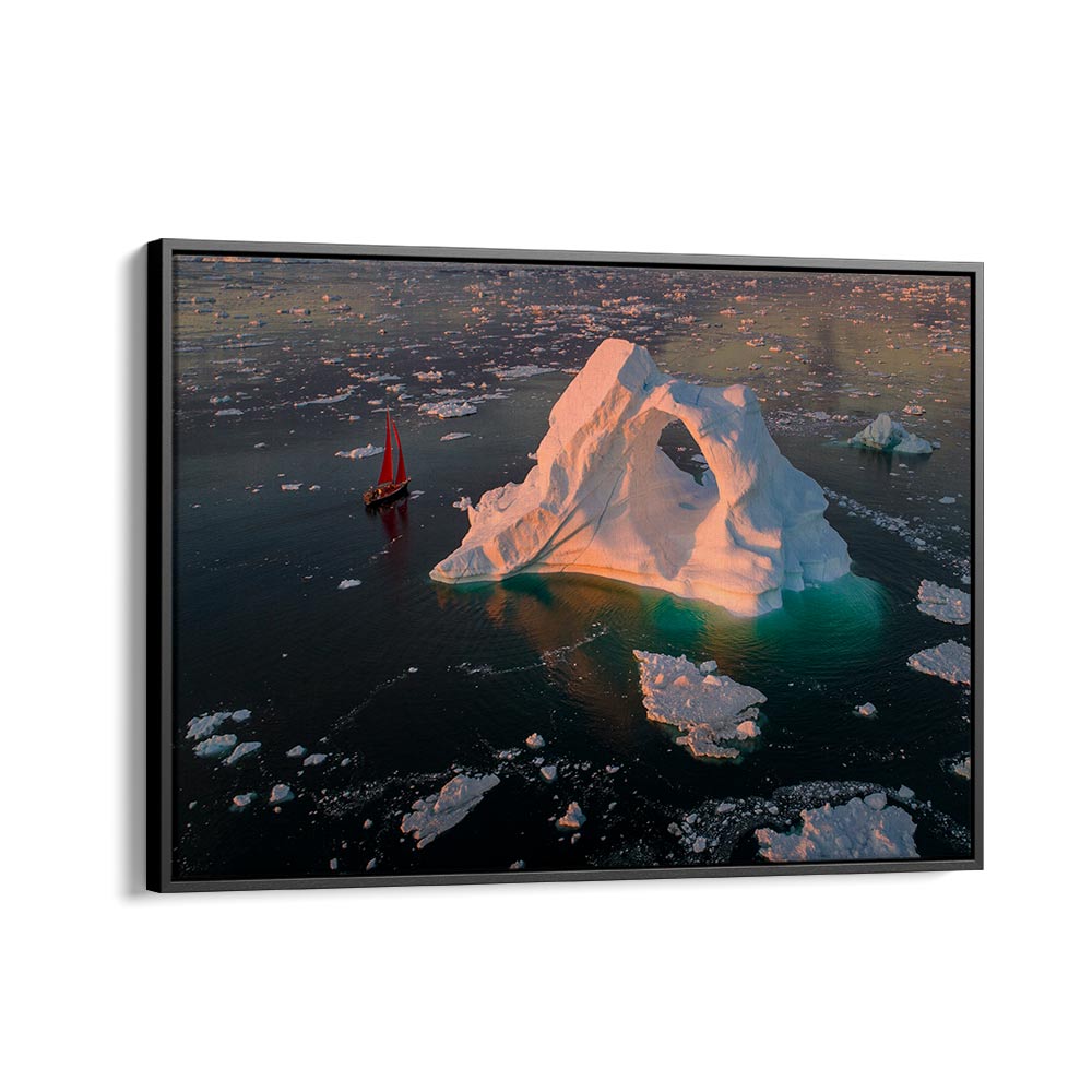 THE SMALL RED BOAT BY MARC PELISSIER , LANDSCAPE PHOTO PRINTS