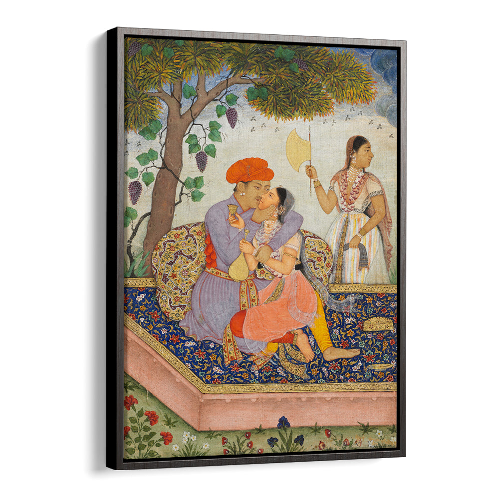 LOVERS EMBRACING , INDIAN ART PAINTINGS