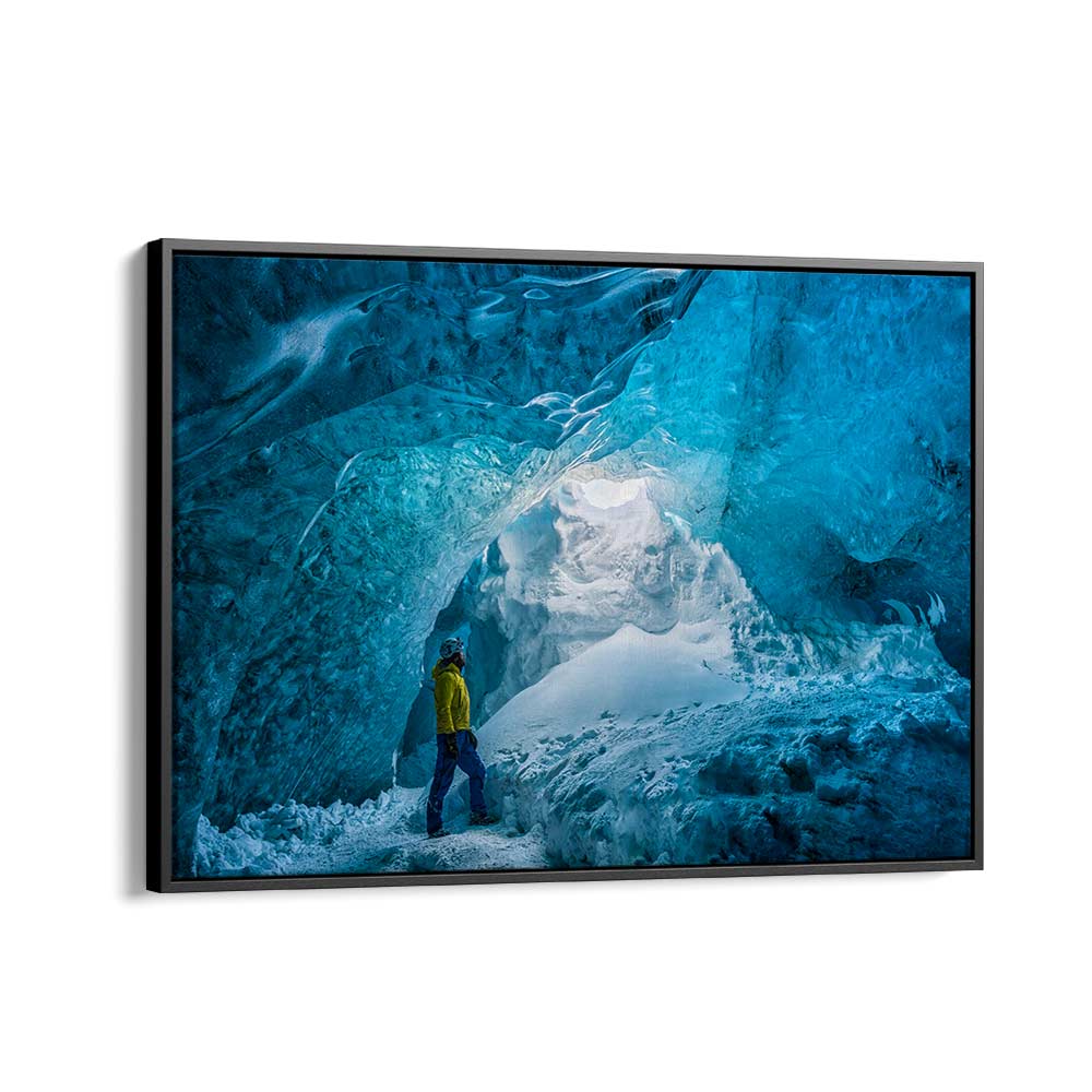 BLUE ICE CAVE BY MARC PELISSIER , LANDSCAPE PHOTO PRINTS