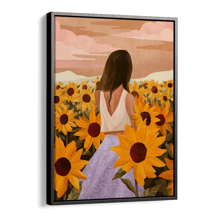 SUNFLOWER EVENINGS BY GOED BLAUW, WOMEN ILLUSTRATION ART PRINTS