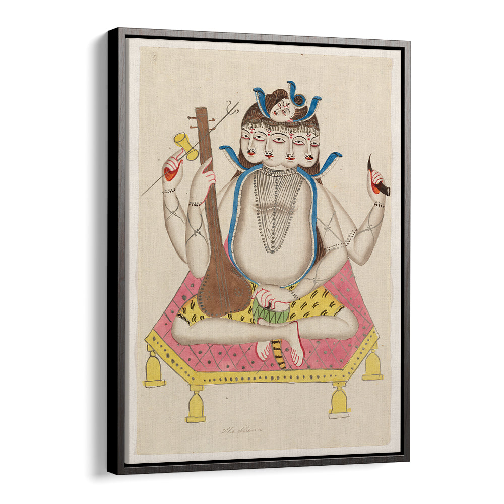 SHIVA DURING 19TH CENTURY PAINTING , INDIAN ART PAINTINGS