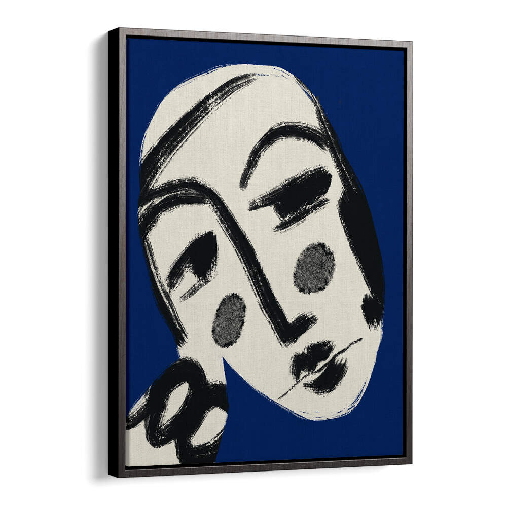 RESTING PORTRAIT IN BLUE , PORTRAITS & FIGURATIVE ILLUSTRATIONS