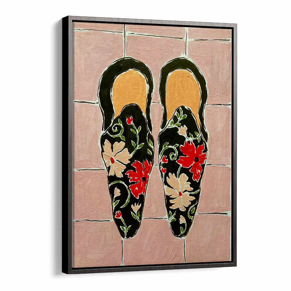 BLACK SHOES ON PINK TILES , FASHION POSTERS