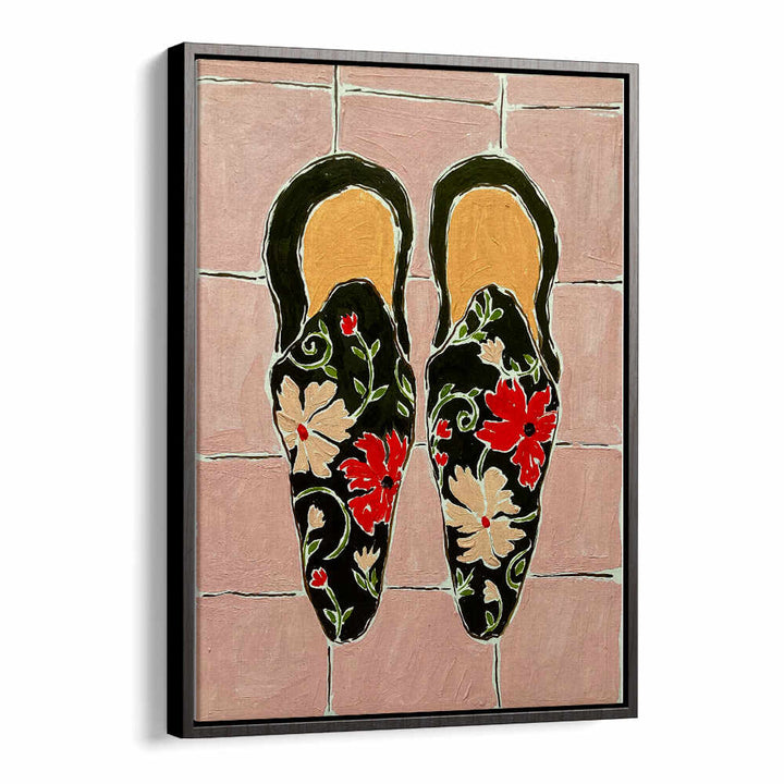 BLACK SHOES ON PINK TILES , FASHION POSTERS
