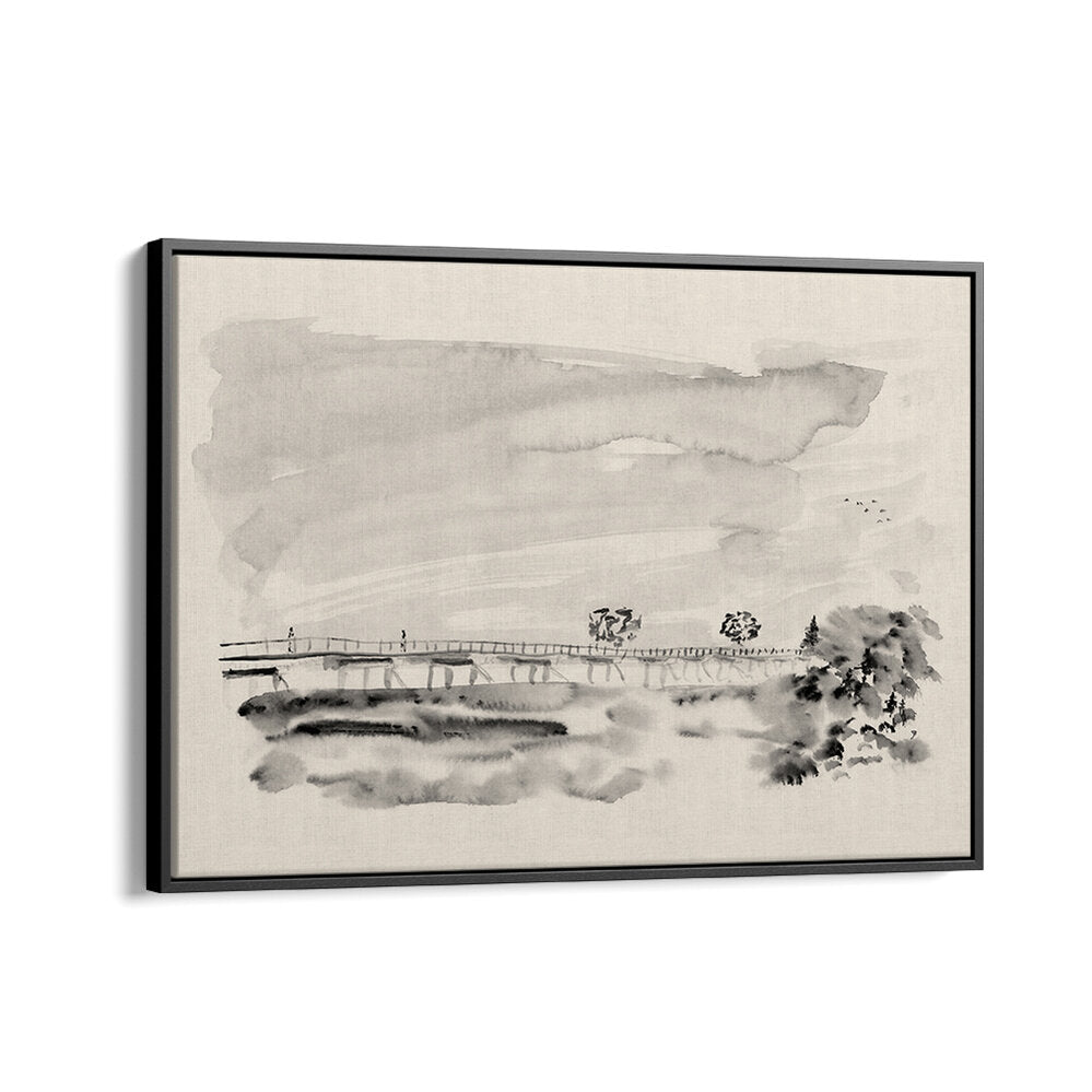 Transform your space with MEETING ON THE BRIDGE, ABSTRACT PAINTINGS, featuring serene bridge imagery and soft colors.
