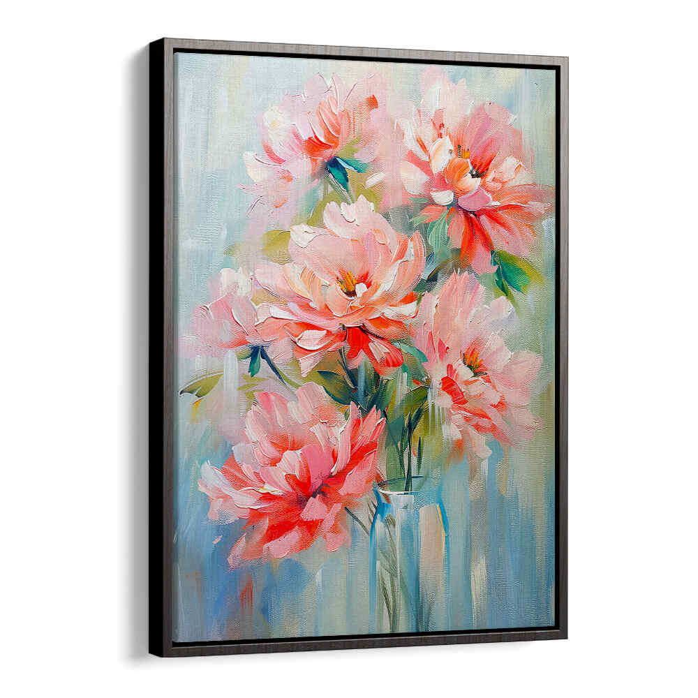 EVERGREEN GREEN PAINTERLY FLORALS V ,FLORAL FLOWER PAINTINGS