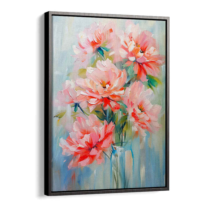 EVERGREEN GREEN PAINTERLY FLORALS V ,FLORAL FLOWER PAINTINGS