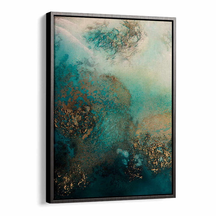 Stunning ABSTRACT REEF SHIMMER, ABSTRACT PAINTINGS artwork featuring vibrant colors and fluid shapes, perfect for any space.