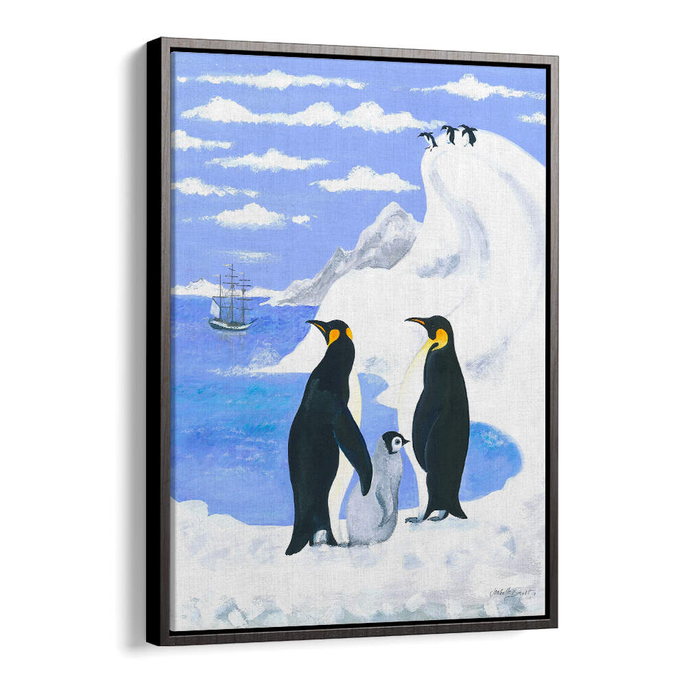PENGUINS AND FAMILY , ANIMAL PAINTINGS