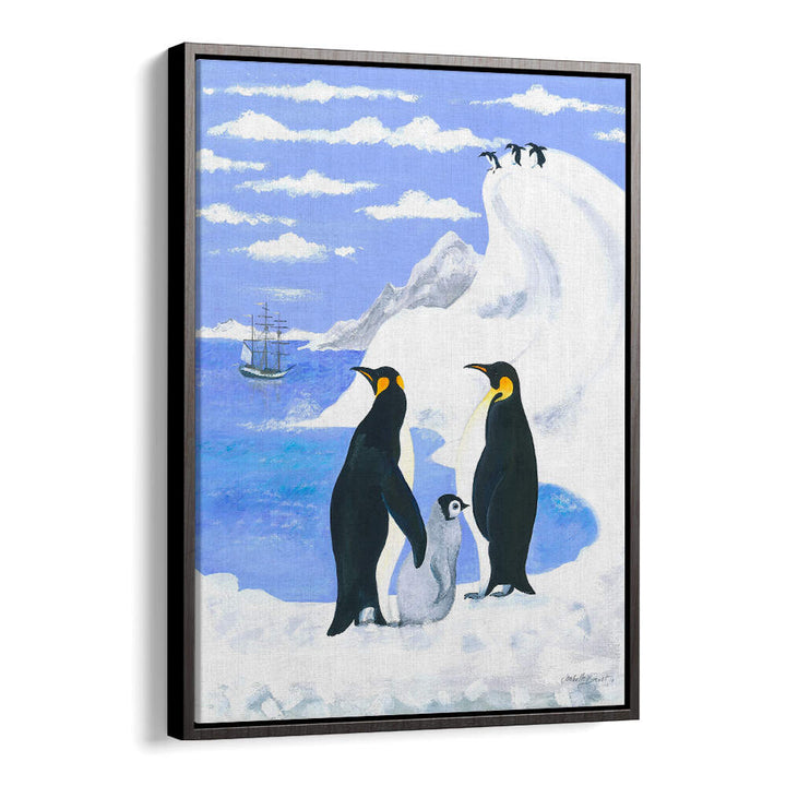 PENGUINS AND FAMILY , ANIMAL PAINTINGS