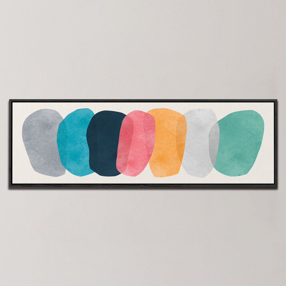 ORGANIC SHAPES IN MUTED TONES , PANORAMIC ART