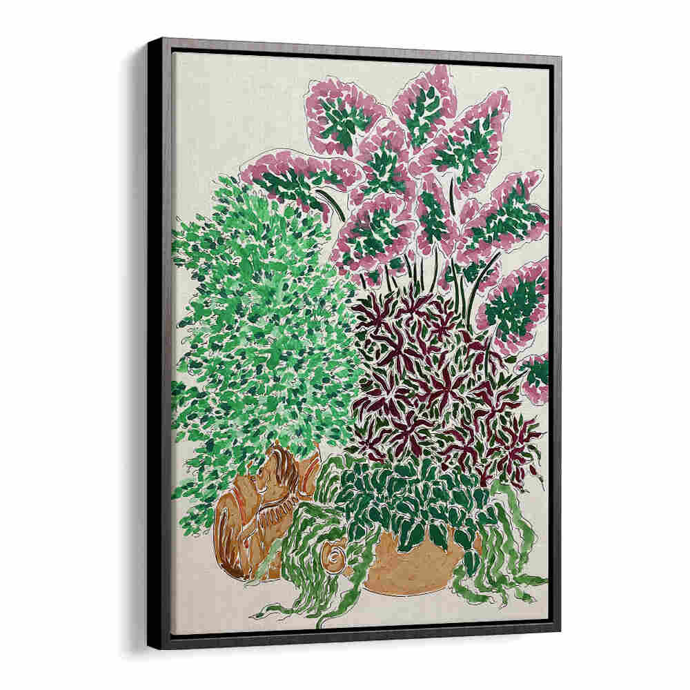 MONSOON FRONTYARD , FLORAL FLOWER PAINTINGS