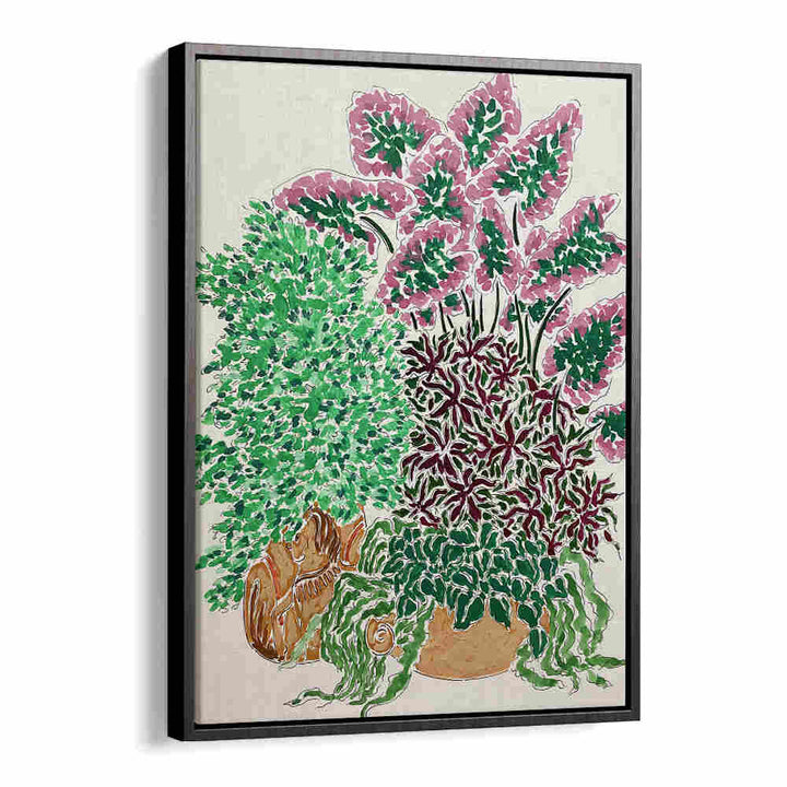 MONSOON FRONTYARD , FLORAL FLOWER PAINTINGS