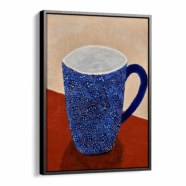 Stylish COFFEE TIME, KITCHEN POSTERS featuring a blue mug, perfect for enhancing your kitchen decor.
