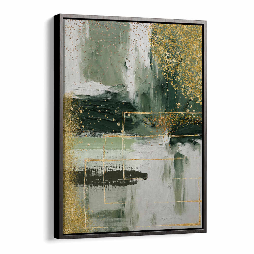 GREEN AND GOLD MOMENT , ABSTRACT PAINTINGS
