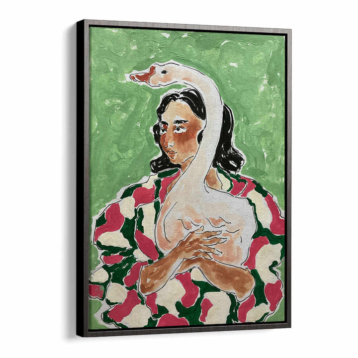GIRL WITH DUCK , PORTRAITS & FIGURATIVE ILLUSTRATIONS