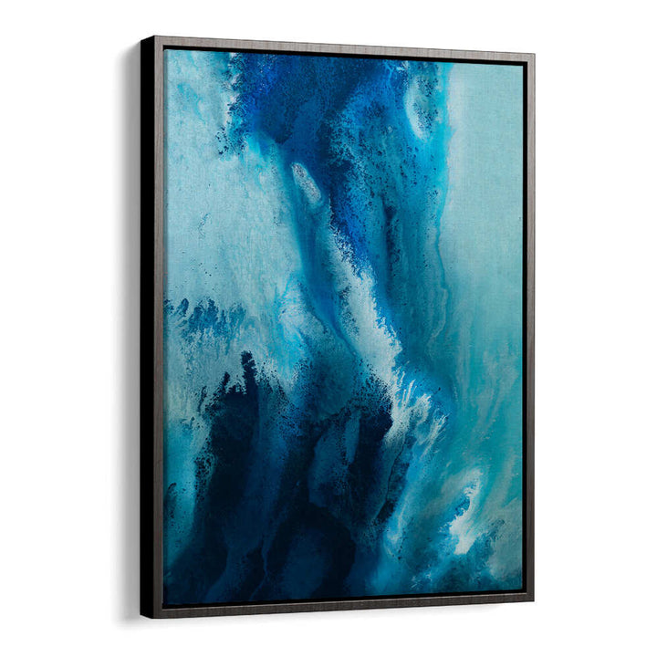 HAMPTONS, ABSTRACT PAINTINGS showcase vibrant blues and textures, perfect for enhancing any living space.