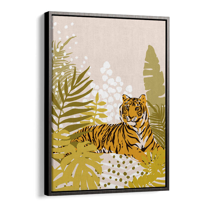 TIGER LAYING DOWN , ANIMAL PAINTINGS