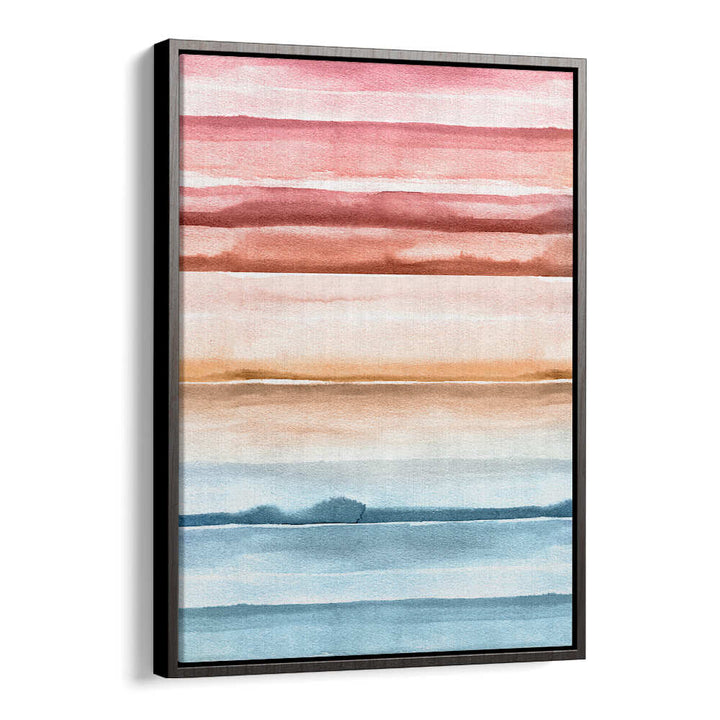 WATERCOLOR STRIPES SUMMER SUNSET II , ABSTRACT PAINTINGS