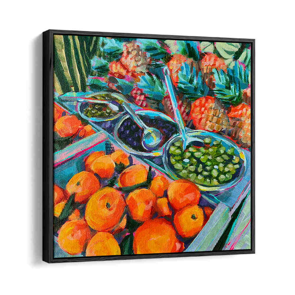 OLIVE LOVER , KITCHEN POSTERS framed Mediterranean still-life print with olives, herbs and oranges for farmhouse kitchens