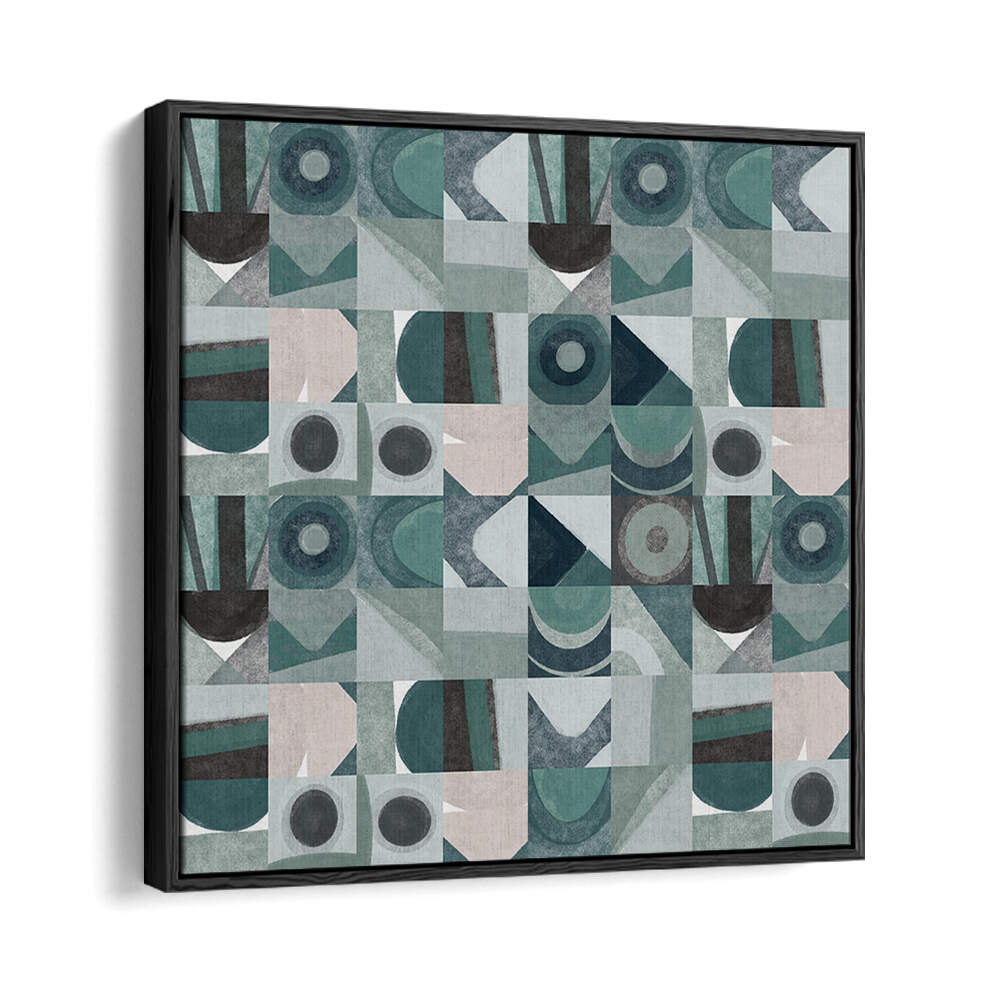 MID CENTURY GRID PATTERN FOUR , ABSTRACT PAINTINGS