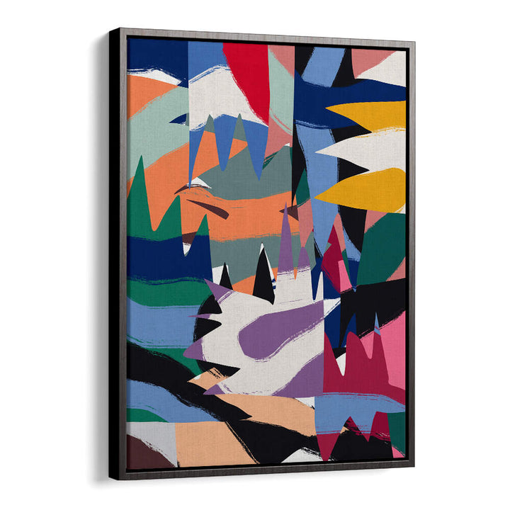 GEOMETRICAL CUT OUT WITH RIBBONS , ABSTRACT PAINTINGS